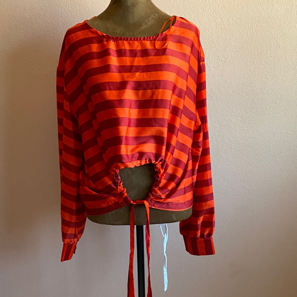 Bold Striped Red Women's Sweatshirt